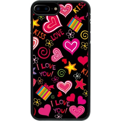 Coque iPhone 7 Plus / 8 Plus - Valentine 2023 love symbols