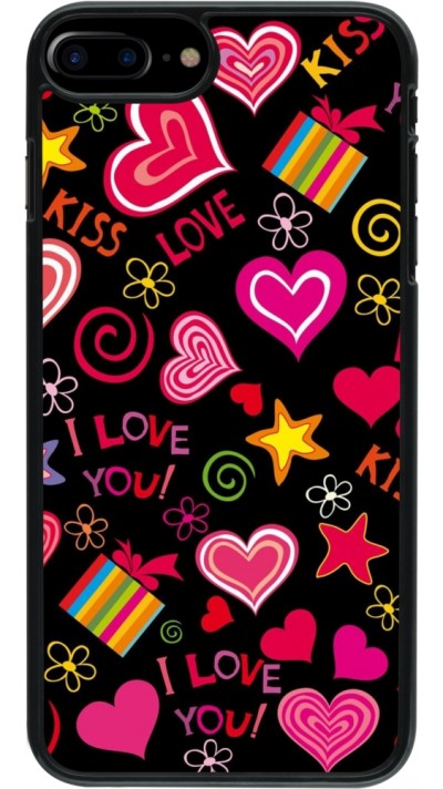 Coque iPhone 7 Plus / 8 Plus - Valentine 2023 love symbols