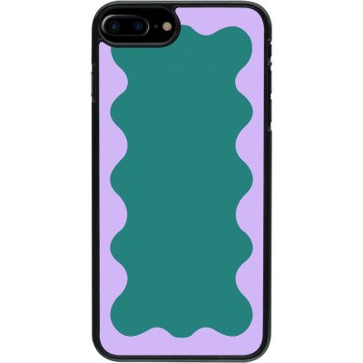 Coque iPhone 7 Plus / 8 Plus - Wavy Rectangle Green Purple