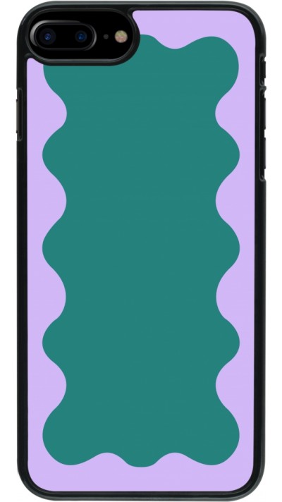 Coque iPhone 7 Plus / 8 Plus - Wavy Rectangle Green Purple