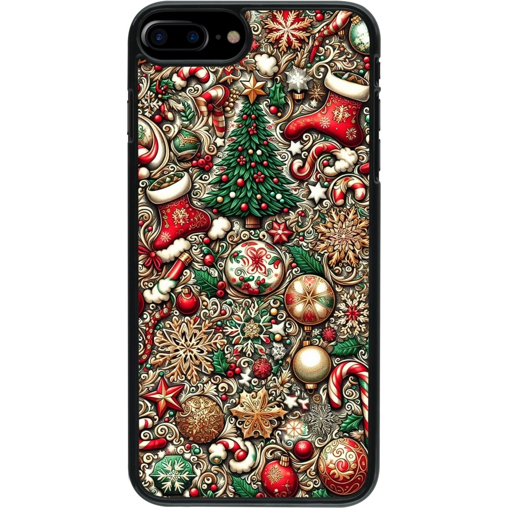 Coque iPhone 7 Plus / 8 Plus - Noël 2023 micro pattern