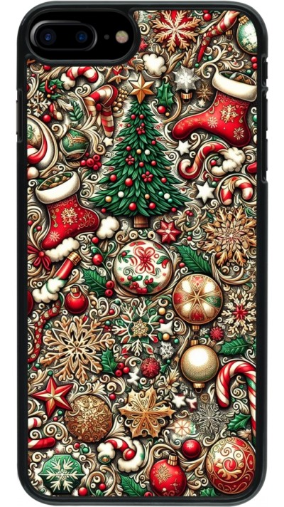 iPhone 7 Plus / 8 Plus Case Hülle - Weihnachten 2023 Mikromuster