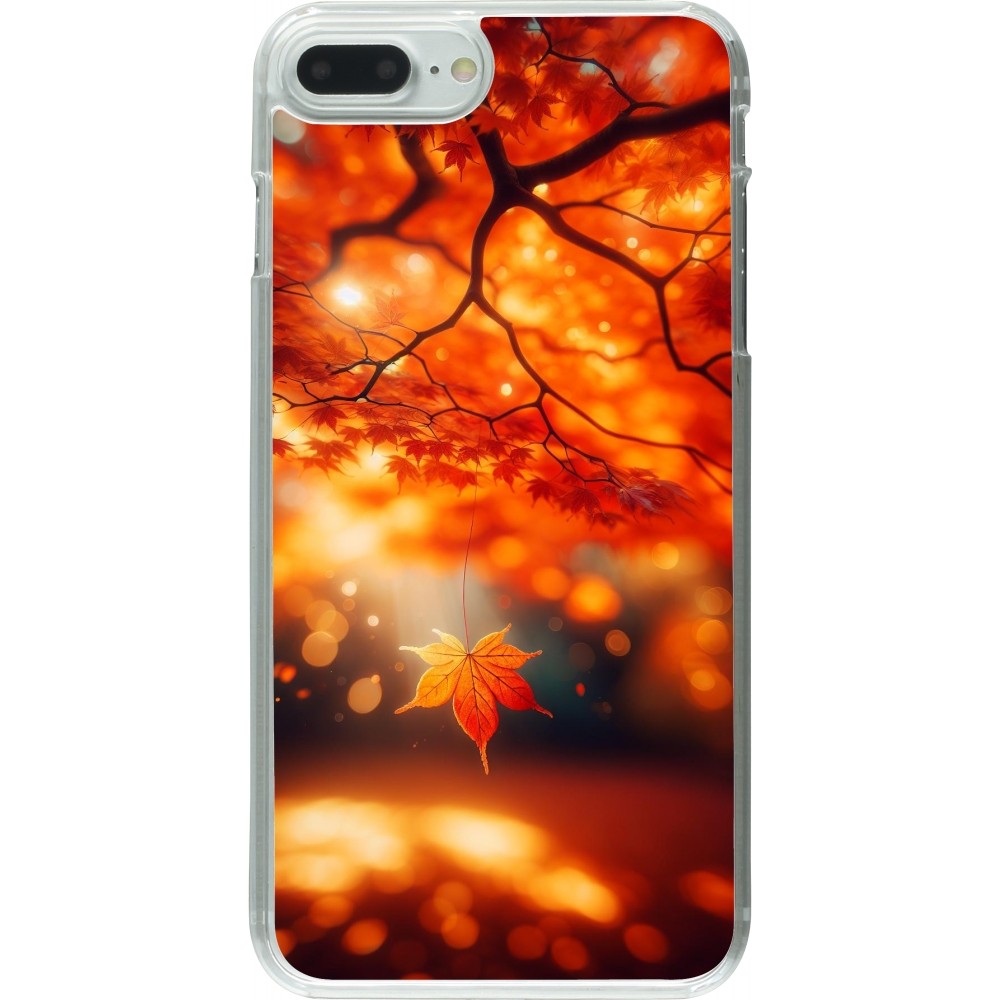 Coque iPhone 7 Plus / 8 Plus - Plastique transparent Automne Magique Orange