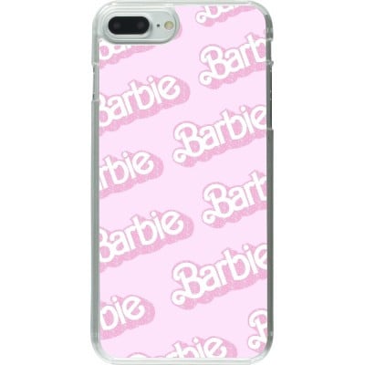 Coque iPhone 7 Plus / 8 Plus - Plastique transparent Barbie light pink pattern