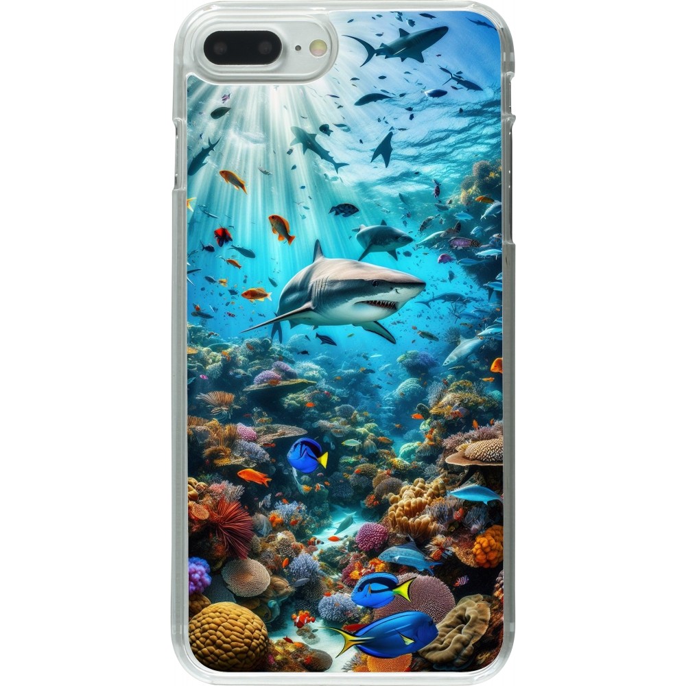 Coque iPhone 7 Plus / 8 Plus - Plastique transparent Bora Bora Mer et Merveilles