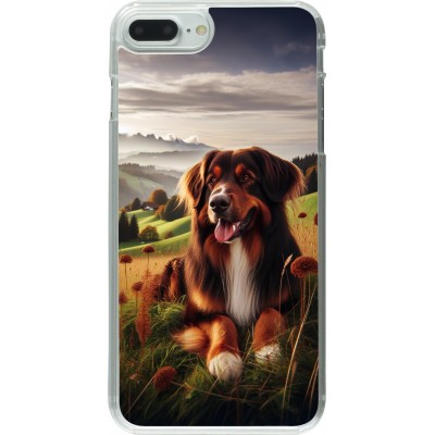 Coque iPhone 7 Plus / 8 Plus - Plastique transparent Chien Campagne Suisse