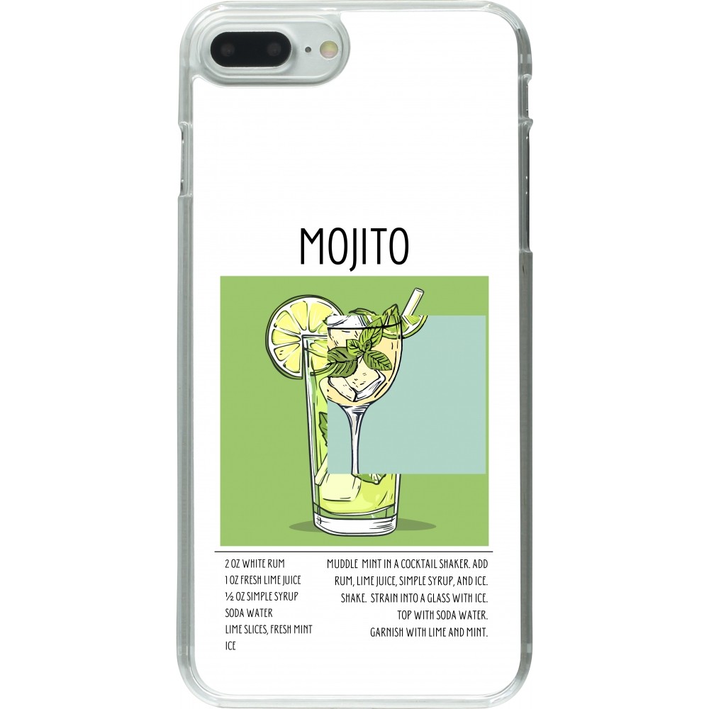 Coque iPhone 7 Plus / 8 Plus - Plastique transparent Cocktail recette Mojito