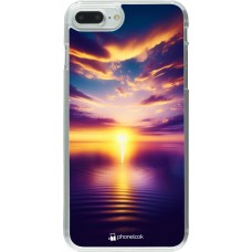 Coque iPhone 7 Plus / 8 Plus - Plastique transparent Coucher soleil jaune violet