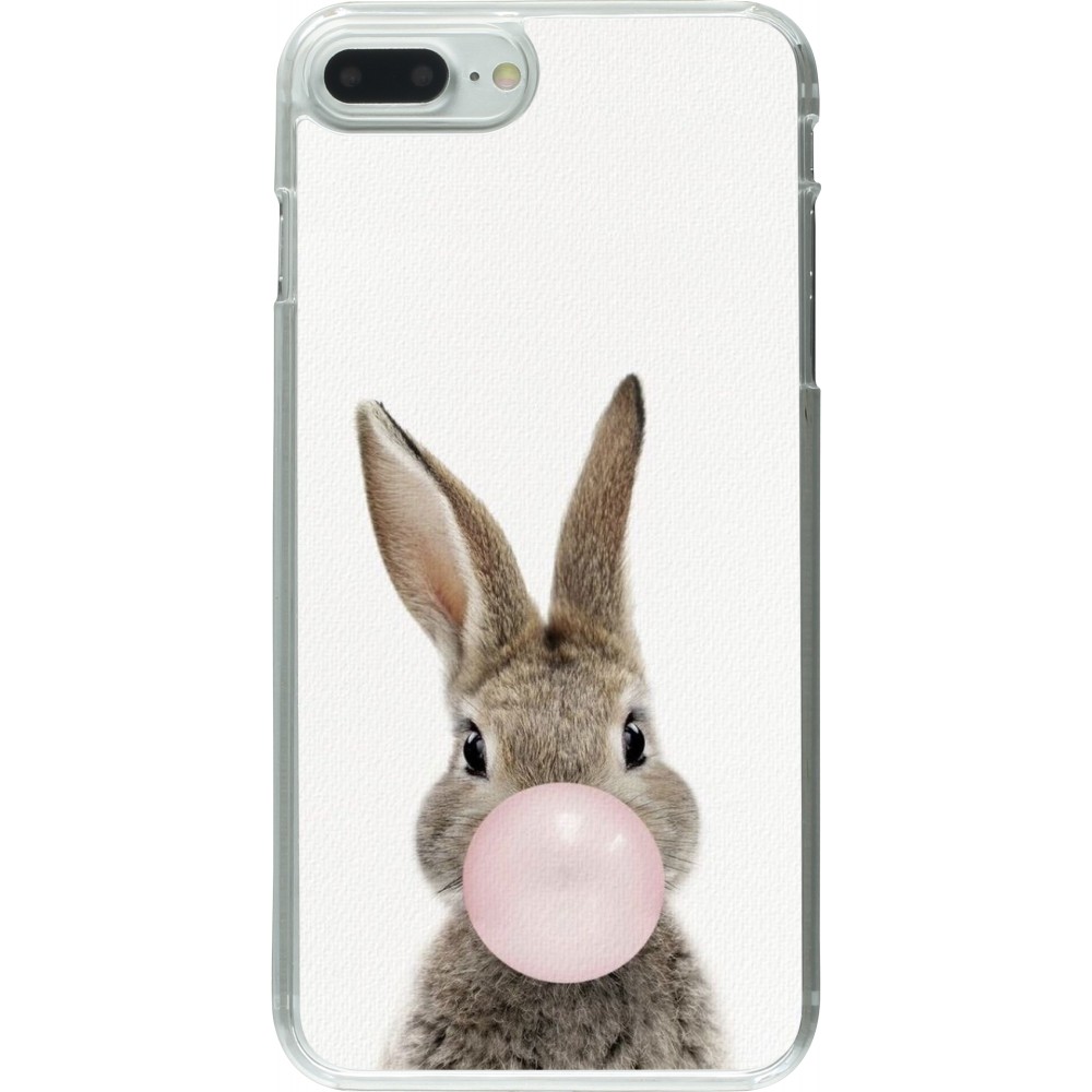 Coque iPhone 7 Plus / 8 Plus - Plastique transparent Easter 2023 bubble gum bunny