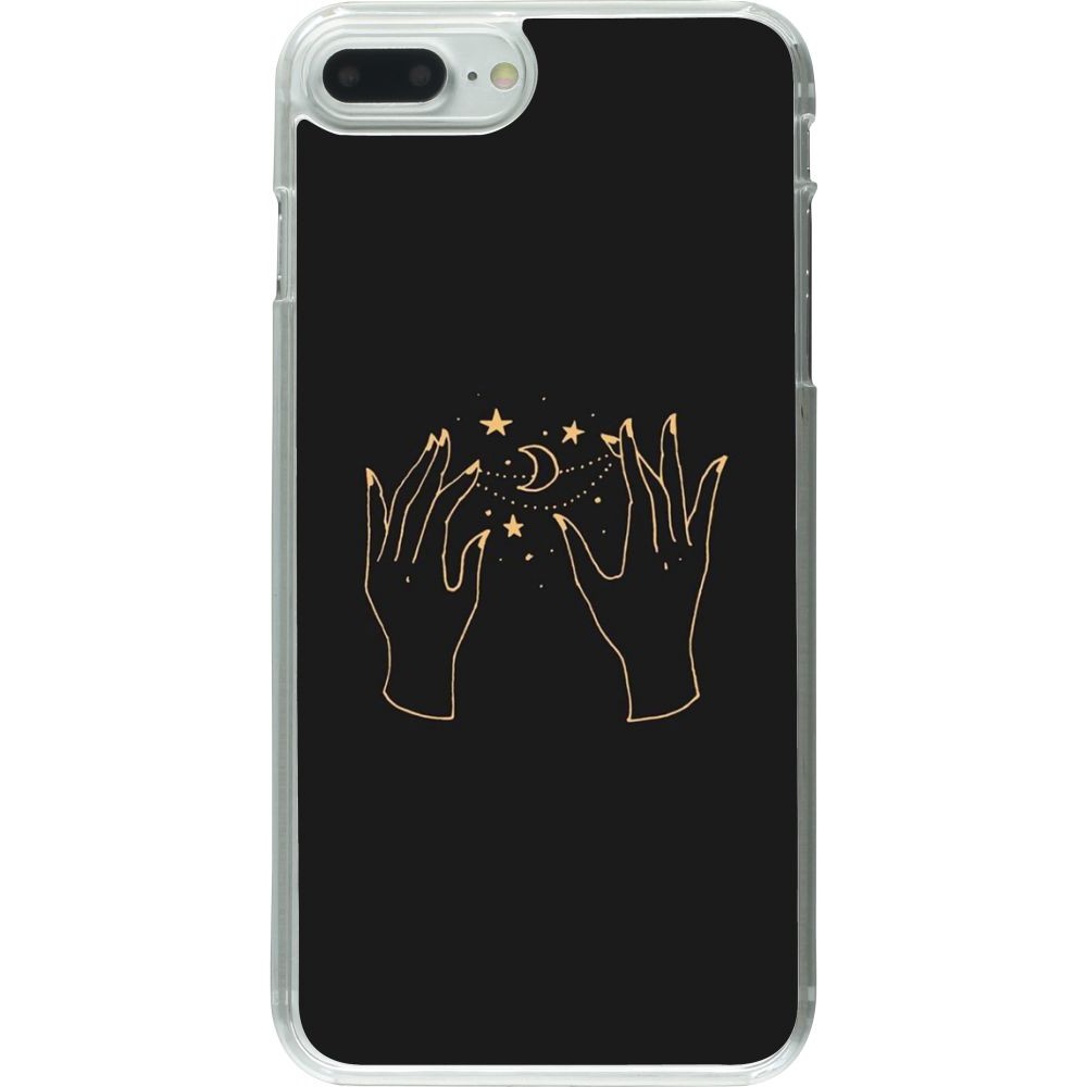 Coque iPhone 7 Plus / 8 Plus - Plastique transparent Grey magic hands