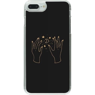 Coque iPhone 7 Plus / 8 Plus - Plastique transparent Grey magic hands