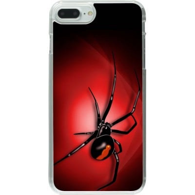 Coque iPhone 7 Plus / 8 Plus - Plastique transparent Halloween 2023 spider black widow