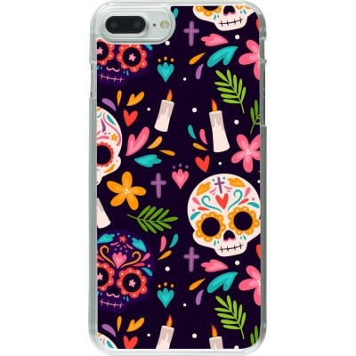 Coque iPhone 7 Plus / 8 Plus - Plastique transparent Halloween 2023 mexican style