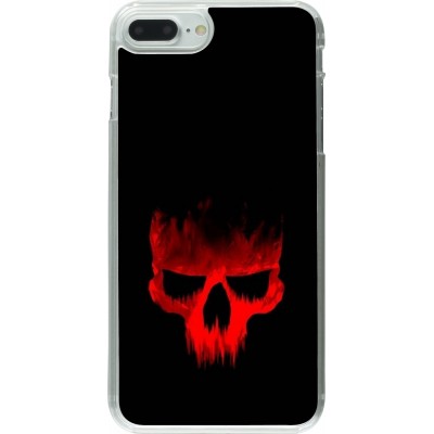 Coque iPhone 7 Plus / 8 Plus - Plastique transparent Halloween 2023 scary skull