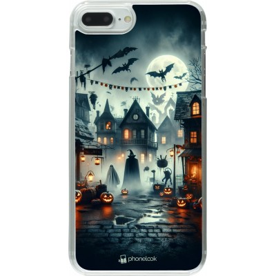 Coque iPhone 7 Plus / 8 Plus - Plastique transparent Halloween Spookville