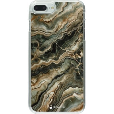 Coque iPhone 7 Plus / 8 Plus - Plastique transparent Marbre Olive