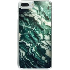 Coque iPhone 7 Plus / 8 Plus - Plastique transparent Marbre vert majestueux