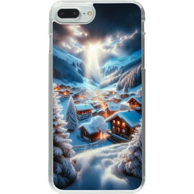 Coque iPhone 7 Plus / 8 Plus - Plastique transparent Mont Neige Lumière