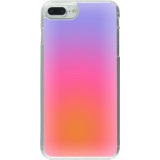 Coque iPhone 7 Plus / 8 Plus - Plastique transparent Orange Pink Blue Gradient