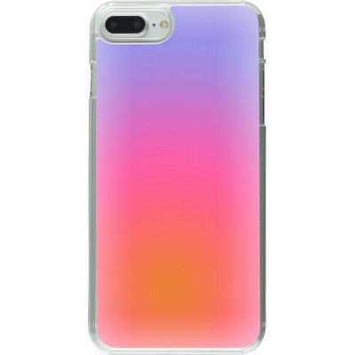 Coque iPhone 7 Plus / 8 Plus - Plastique transparent Orange Pink Blue Gradient