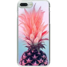 Coque iPhone 7 Plus / 8 Plus - Plastique transparent Purple Pink Pineapple