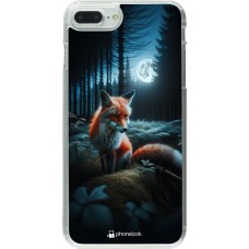 Coque iPhone 7 Plus / 8 Plus - Plastique transparent Renard lune forêt