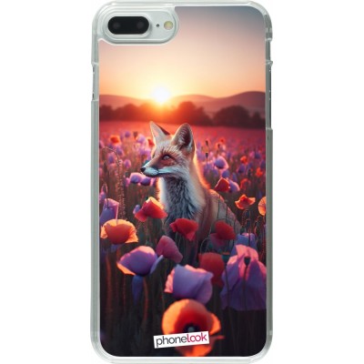 Coque iPhone 7 Plus / 8 Plus - Plastique transparent Renard pourpre au crépuscule