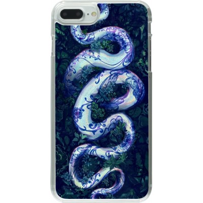 Coque iPhone 7 Plus / 8 Plus - Plastique transparent Serpent Blue Anaconda