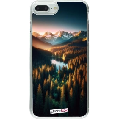 Coque iPhone 7 Plus / 8 Plus - Plastique transparent Sunset Forest Lake