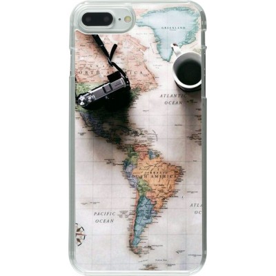 Coque iPhone 7 Plus / 8 Plus - Plastique transparent Travel 01