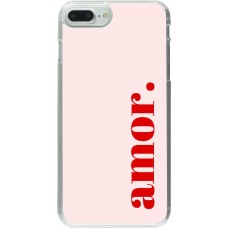 Coque iPhone 7 Plus / 8 Plus - Plastique transparent Valentine 2024 amor