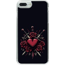 Coque iPhone 7 Plus / 8 Plus - Plastique transparent Valentine 2024 gothic love