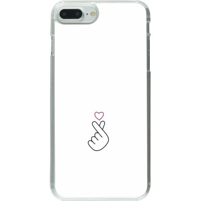 Coque iPhone 7 Plus / 8 Plus - Plastique transparent Valentine 2024 heart by Millennials