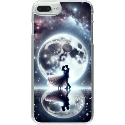 Coque iPhone 7 Plus / 8 Plus - Plastique transparent Valentine 2024 Love under the moon