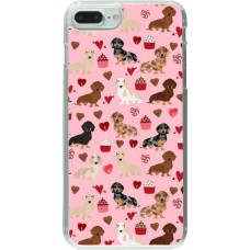 Coque iPhone 7 Plus / 8 Plus - Plastique transparent Valentine 2024 puppy love