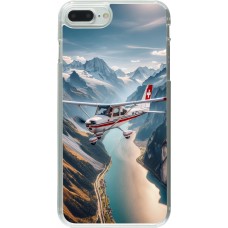 Coque iPhone 7 Plus / 8 Plus - Plastique transparent Vol Alpin Suisse