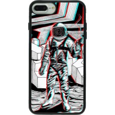 Coque iPhone 7 Plus / 8 Plus - Silicone rigide noir Anaglyph Astronaut