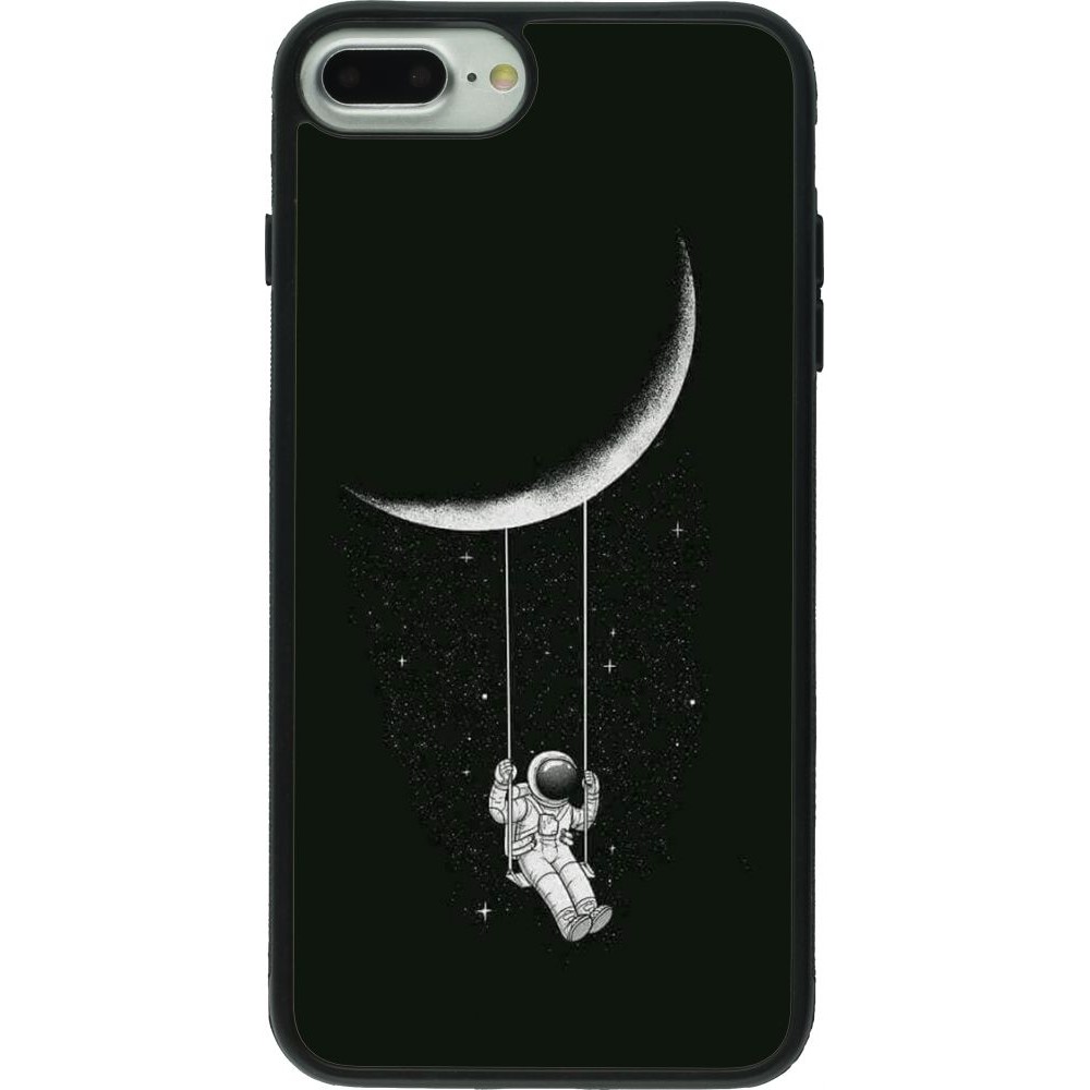 Coque iPhone 7 Plus / 8 Plus - Silicone rigide noir Astro balançoire