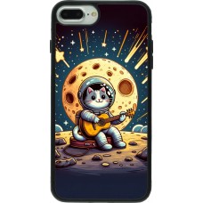 Coque iPhone 7 Plus / 8 Plus - Silicone rigide noir AstroCat RockLune