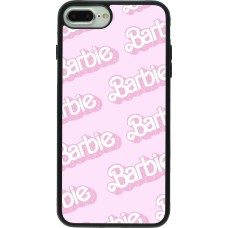 Coque iPhone 7 Plus / 8 Plus - Silicone rigide noir Barbie light pink pattern