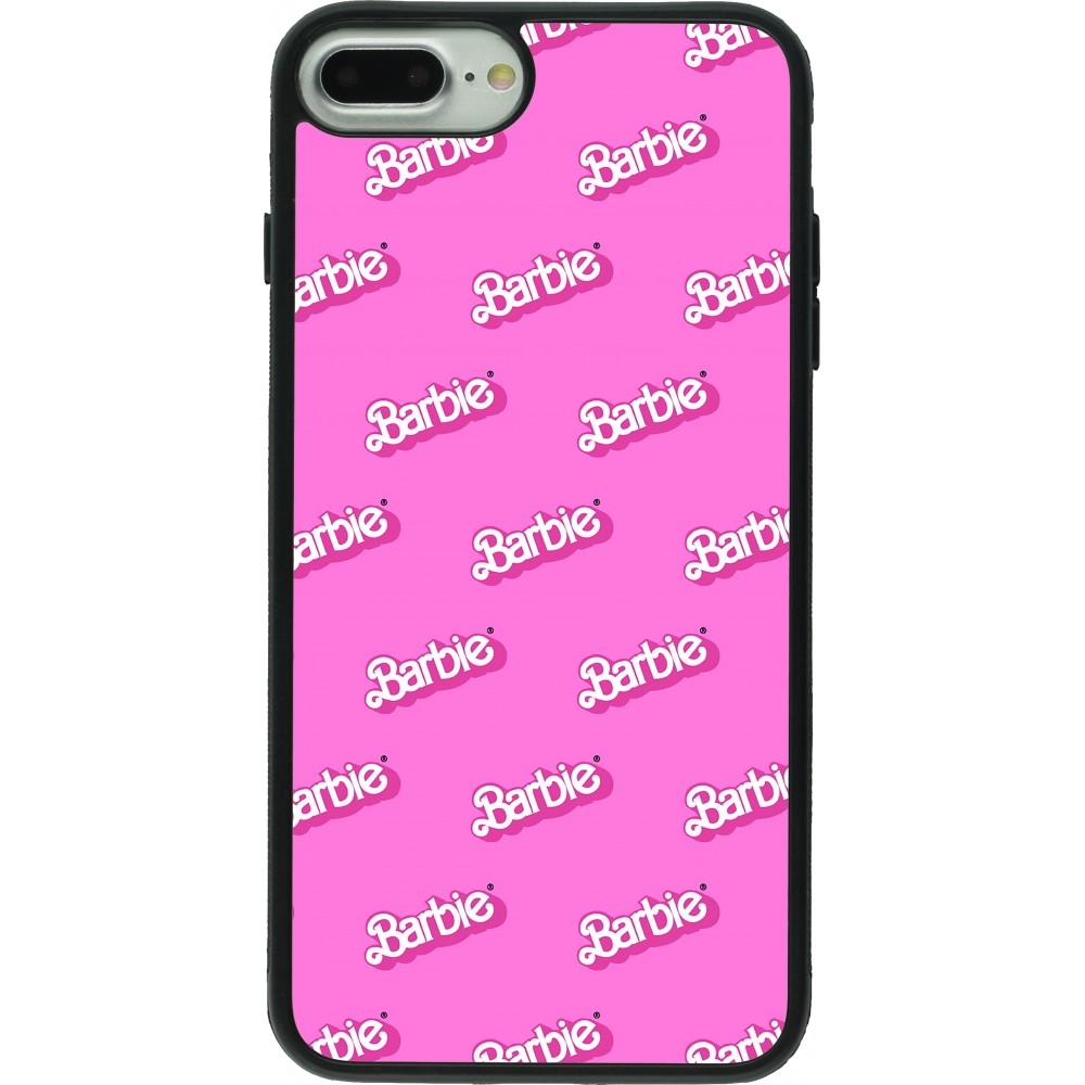 Coque iPhone 7 Plus / 8 Plus - Silicone rigide noir Barbie Pattern