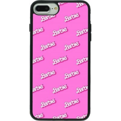 Coque iPhone 7 Plus / 8 Plus - Silicone rigide noir Barbie Pattern