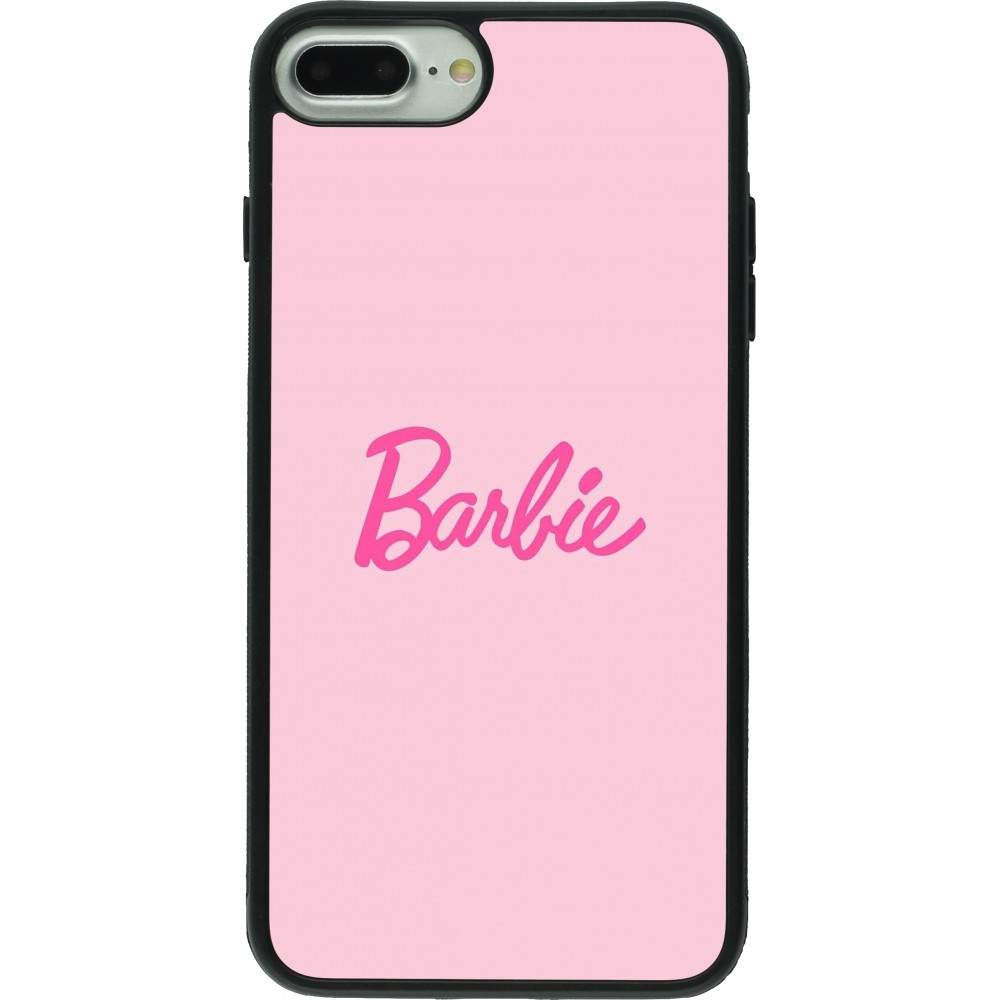 Coque iPhone 7 Plus / 8 Plus - Silicone rigide noir Barbie Text