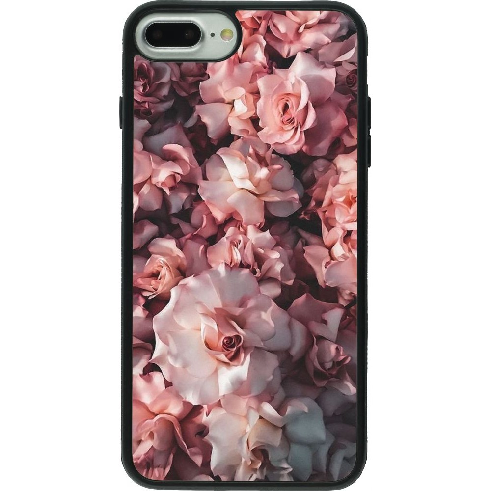 Coque iPhone 7 Plus / 8 Plus - Silicone rigide noir Beautiful Roses