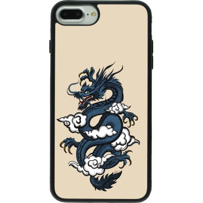 Coque iPhone 7 Plus / 8 Plus - Silicone rigide noir Blue Dragon Tattoo