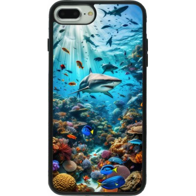 Coque iPhone 7 Plus / 8 Plus - Silicone rigide noir Bora Bora Mer et Merveilles