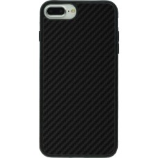 Coque iPhone 7 Plus / 8 Plus - Silicone rigide noir Carbon Basic