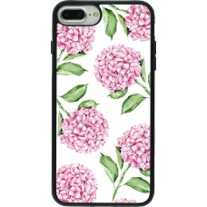 Coque iPhone 7 Plus / 8 Plus - Silicone rigide noir Easter 2024 pink flowers