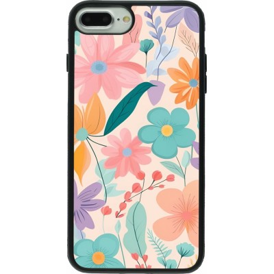 Coque iPhone 7 Plus / 8 Plus - Silicone rigide noir Easter 2024 spring flowers