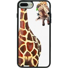 Coque iPhone 7 Plus / 8 Plus - Silicone rigide noir Giraffe Fit